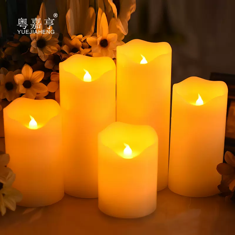 波浪口led电子蜡烛灯假蜡烛婚庆派对生日求婚告白供佛装饰引路灯