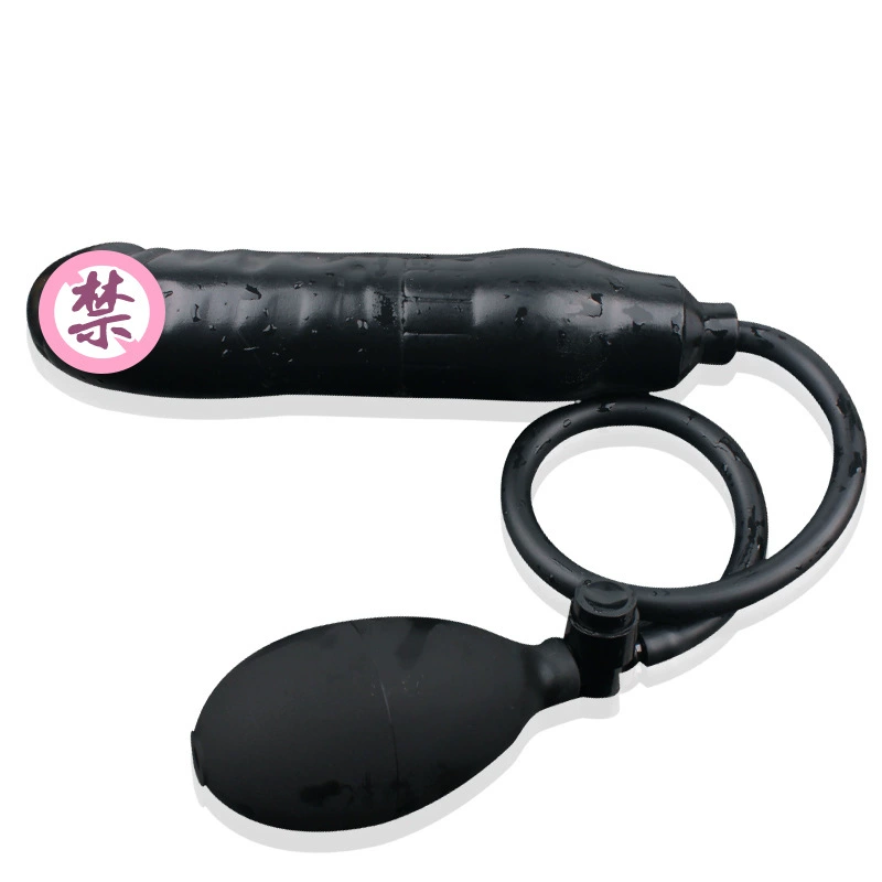 inflatable anal plug, hand-pump expandable 3–5 cm, compact adult enlargement plug