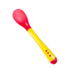 哆拉哆布 Baby temperature spoon feeding tableware baby temperature soft head spoon fork single installation 6016