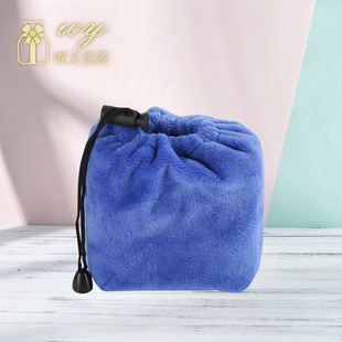 Factory Design Soft Toy Flannel Drawstring Pocket Rubik's Cube Headset Storage Bag Gift Jade Jewelry Packaging Bag
