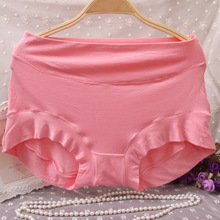 莫代尔超大码纯色内裤女胖mm高腰肥胖加大胖妹妹裤衩三角裤