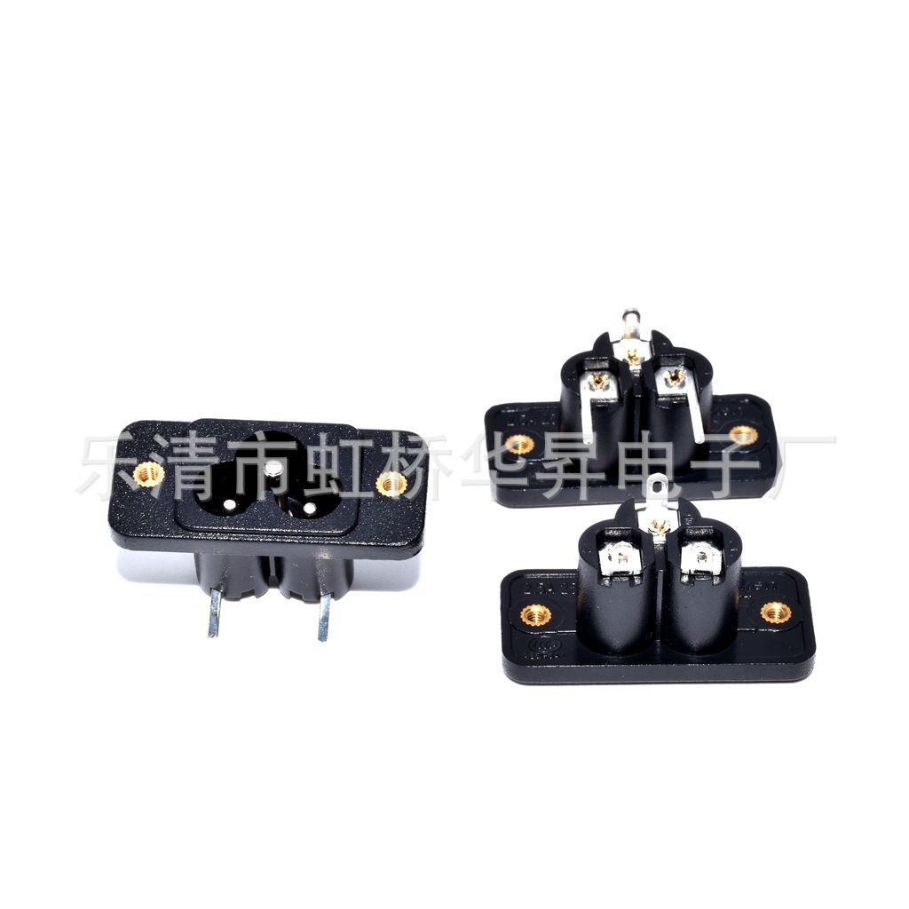 供应AC030梅花带耳朵插座 梅花座 39*18.3MM 梅花面板尺寸 接线针