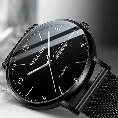Beros cross-border watch men's watch steel band fashionable leather men's watch watch waterproof watch for men
