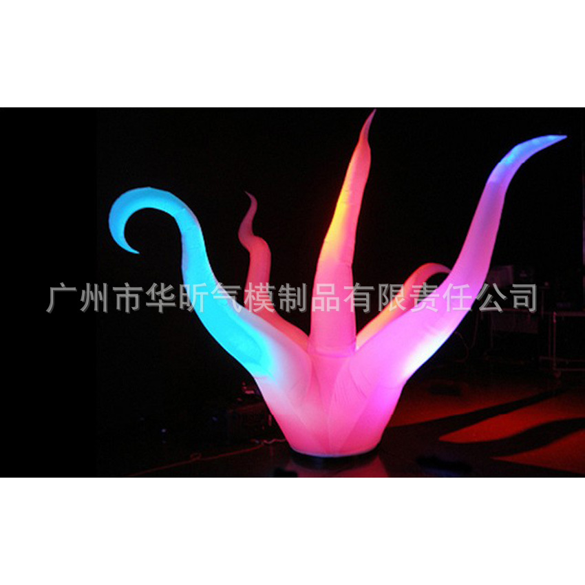 夜光充气星星 KTV酒吧圣诞会场悬挂布景灯光道具 遥控LED灯光气模