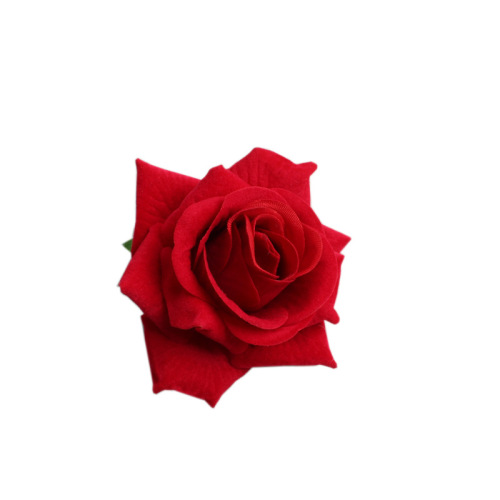 Simulation velvet rose flower head baking cake red rose corsage material clothing decoration flower wedding flowers