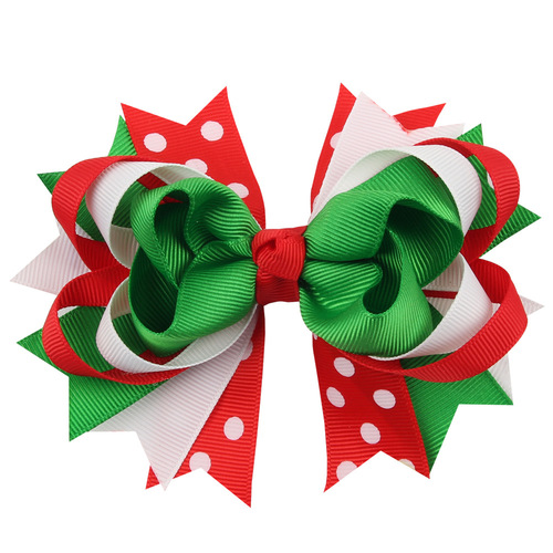 Butterfly Bow Christmas Hair Pin Korean Style Children's Christmas Accessory Hair Accessory Baby Hair Accessory Festival Gift