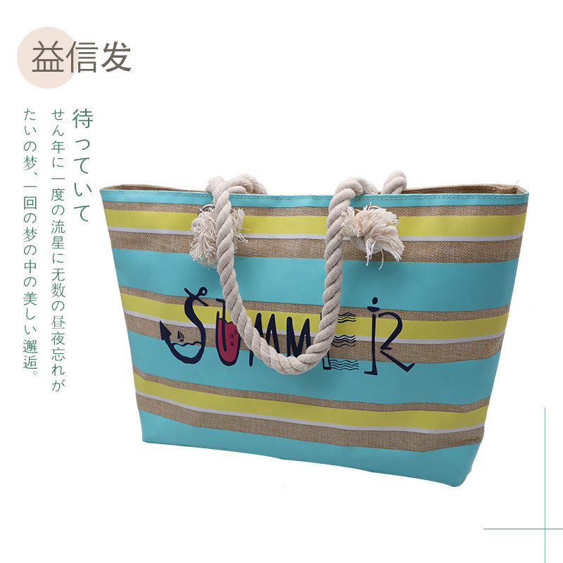 工厂直供麻布手提购物袋时尚环保潮流购物手提袋亚麻布袋棉麻袋子