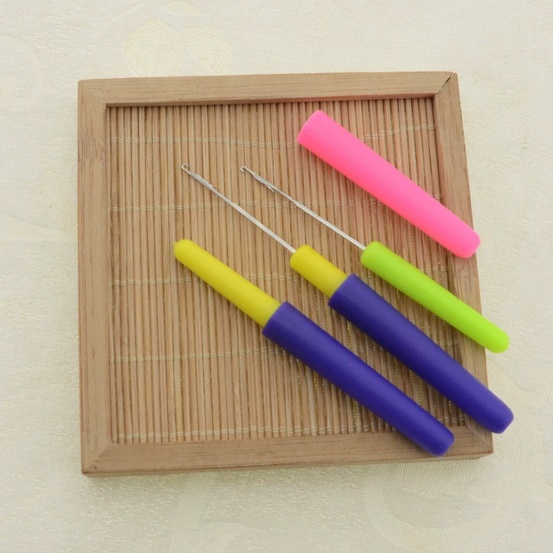 Красочный маленький и удобный для хранения Сверхтонкий трехсторонний вязаный крючком парик вязание крючком наращивание волос с вязанием крючком на языке оптом