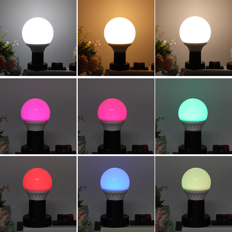 Bombilla LED con forma de bola de dragón, tricolor, para decoración de bodas, maquillaje, fotografía, espejo, sin parpadeo, protección para los ojos