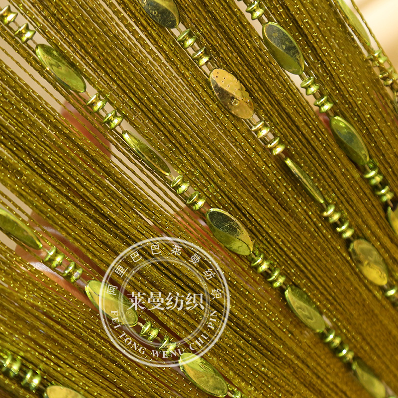Factory Direct Supply 1* 2m Button Pattern Thread Curtain Finished Partition Entrance Door Curtain Room Living Room Beauty Salon Decorative Thread Curtain