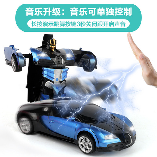 1:14 Cross-border Children's Toy Transforming Remote Control Car 2.4G Gesture Sensing Transforming Car Transformer Robot