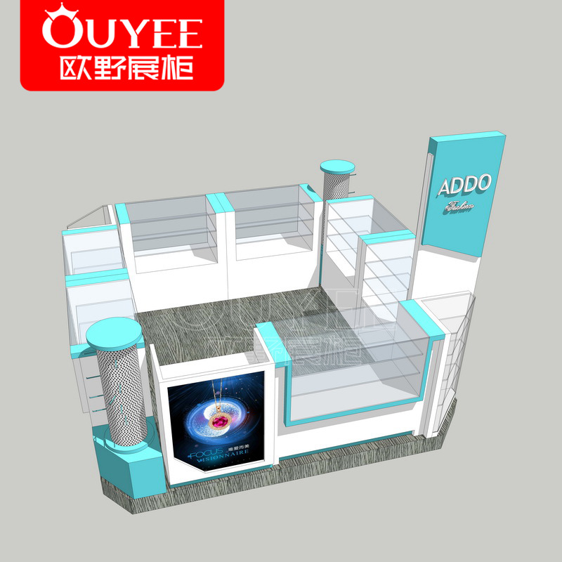 现代手机饰品展示柜商用 手表耳机玻璃柜台 工厂批发手机店中岛柜