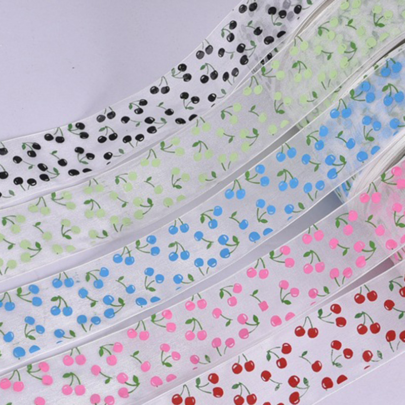 12 puntos cinta de nieve cinta cereza falda cinta decorativa sombrero decoración DIY arco cinta de nieve al por mayor