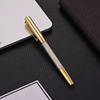 Business crystal signature pen can be used as a corporate logo diamond crystal pen presented gift metal orb