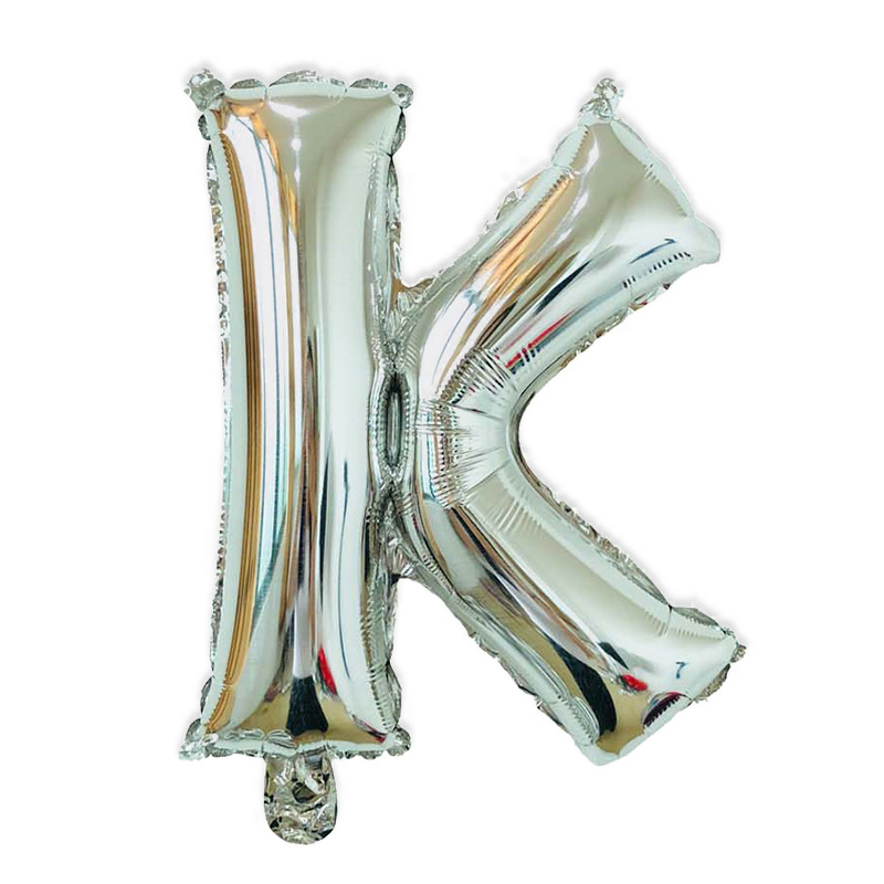 Estilo americano Delgado 16 pulgadas inglés carta globo pequeño tamaño A- Z cumpleaños boda habitación decoración aluminio película globo al por mayor