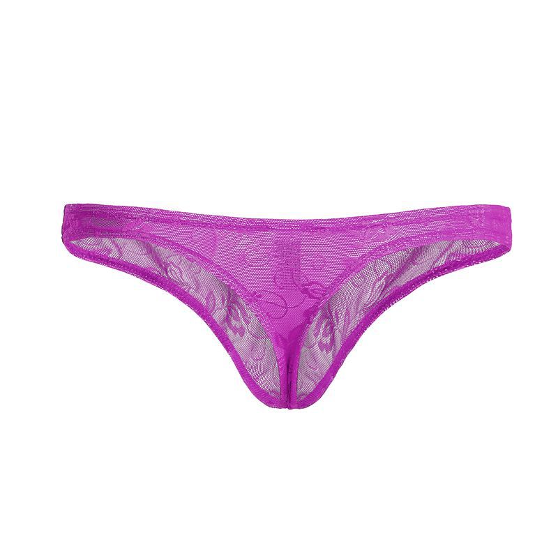 String en dentelle sexy pour homme, taille basse, tendance, respirant et extensible C505_voghion.com
