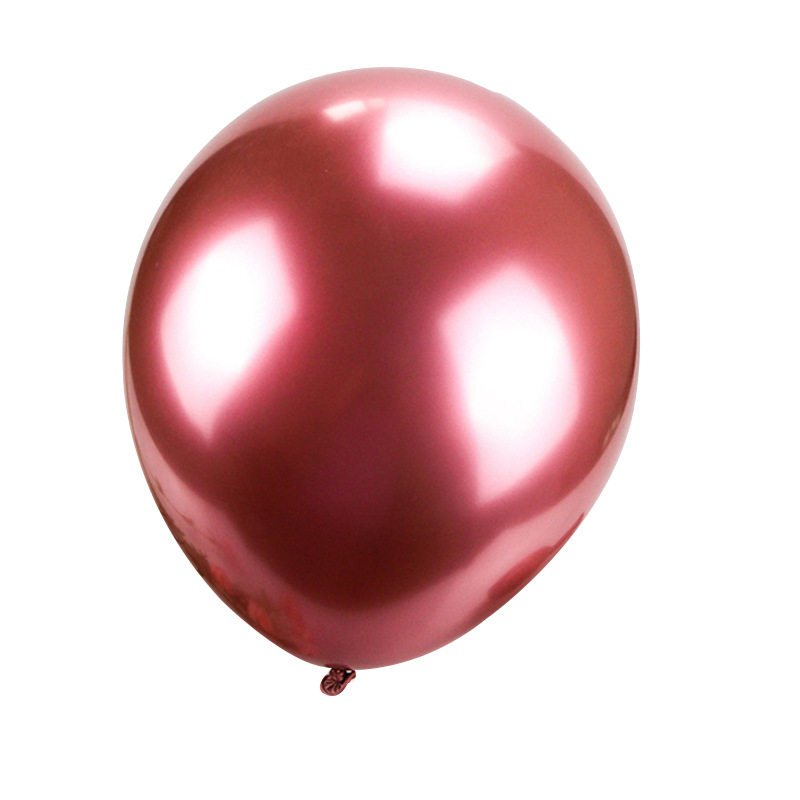 Globo de metal de una sola capa 12 pulgadas 2,8G color de metal decoración de cumpleaños fiesta globo de boda globo conjunto de procesamiento