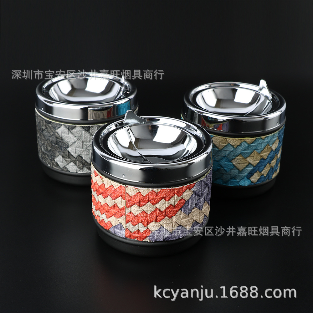 (2개) 간단한 홈 재떨이 대용량 재떨이 창조적 인 재떨이 패션 격자 무늬 데스크탑 재떨이 836BF
