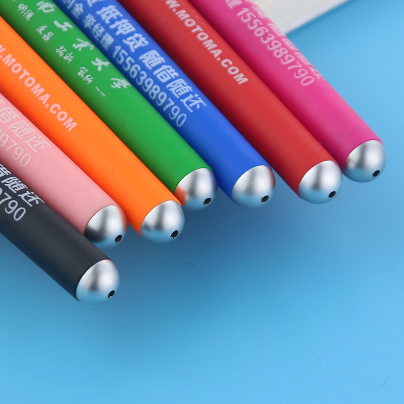 Bolígrafos publicitarios multicolor con diseño de arcoíris, con LOGO personalizable en el cuerpo del bolígrafo, bolígrafos de gel coloridos, artículos de papelería para empresas, regalos educativos.