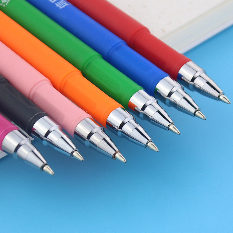 Bolígrafos publicitarios multicolor con diseño de arcoíris, con LOGO personalizable en el cuerpo del bolígrafo, bolígrafos de gel coloridos, artículos de papelería para empresas, regalos educativos.