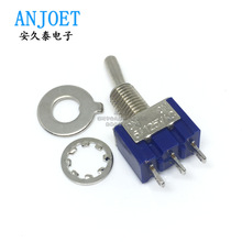 小型钮子开关 MTS102 三脚二档 单联摇头摇臂扭子开关 拨动开关