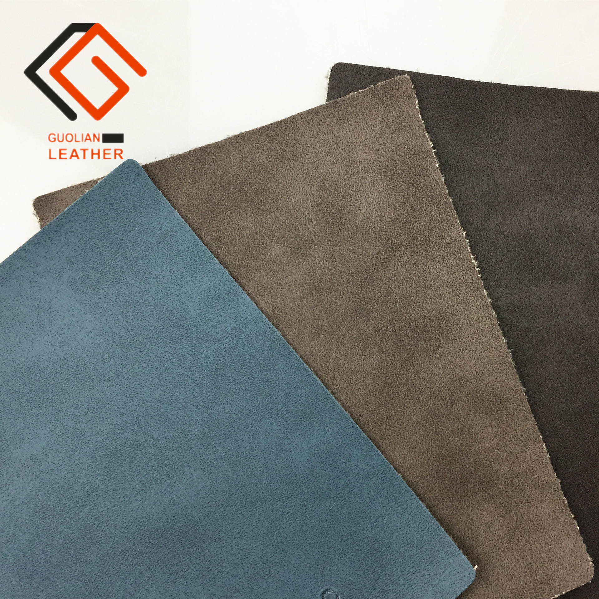 厂家直销 pu仿真肤感复古磨砂羊巴皮革怀旧套色家具沙发软包装饰