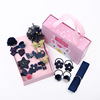 Children's hairgrip, set with bow, hair accessory, hairpins