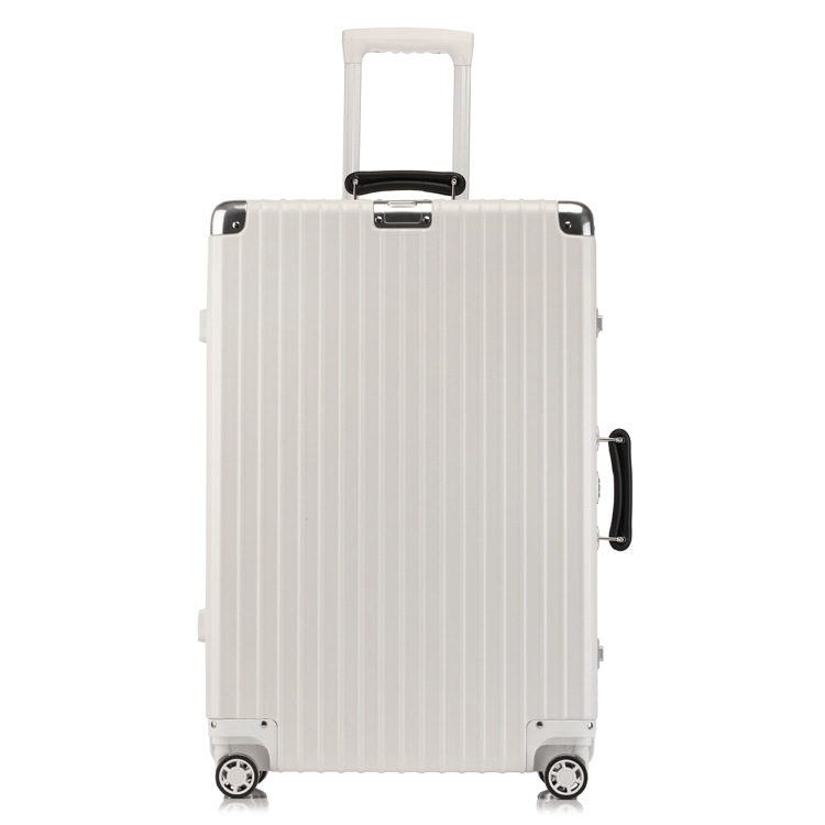 Venta directa de fábrica, maleta retro con marco de aluminio, maleta con ruedas de 24 pulgadas, maleta de viaje para mujer, equipaje de mano giratorio, dropshipping