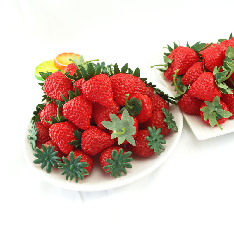 Simulation strawberry model plastic fake fruit decoration photography background props DIY decoration materials