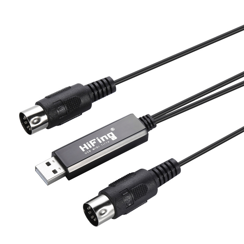 Hifing Midi Cable USB to Midi Cable Music Editing Digital Keyboard Digital Drum Connection Cable Piano Cable