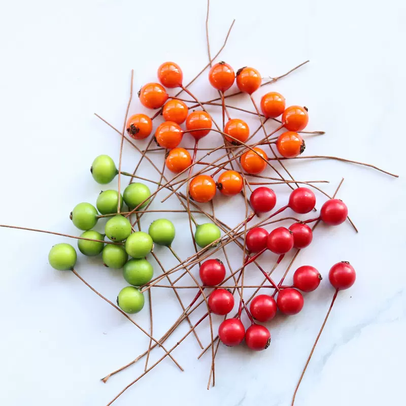 仿真装饰木屑小浆果 人造diy装饰材料小水果 田园风仿真绿植野果