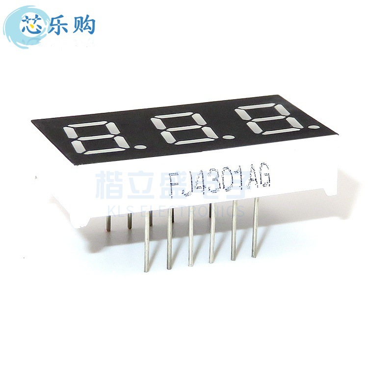 LED数码管 0.4英寸3位绿光高亮 0.4三位共阴黄绿色数码管 4301AG