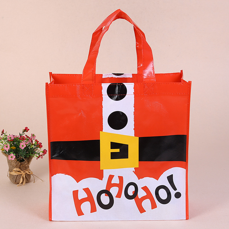 腹膜无纺布袋手提服装店定制pp纺粘无纺布袋彩色环保袋可印字logo