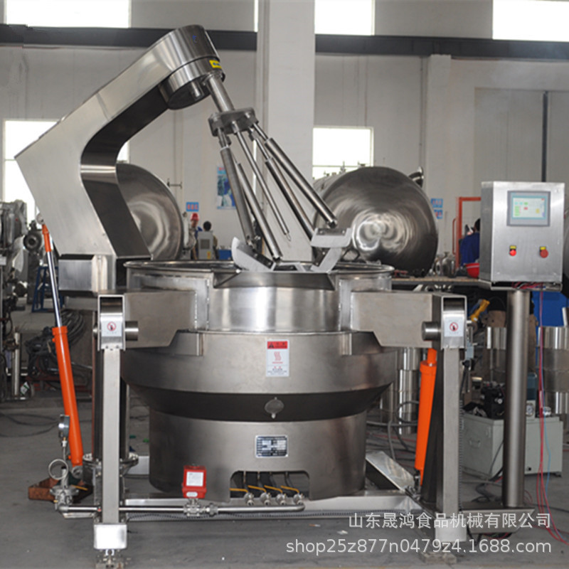 可倾电热夹层锅 全自动炒豆沙馅料机器 青稞面酥油茶行星搅拌炒锅