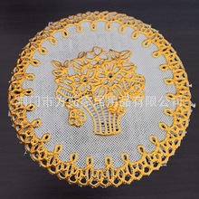 PVC烫金杯垫镂空小杯垫防烫免洗碗垫盘垫隔热垫防滑垫胶垫塑料垫