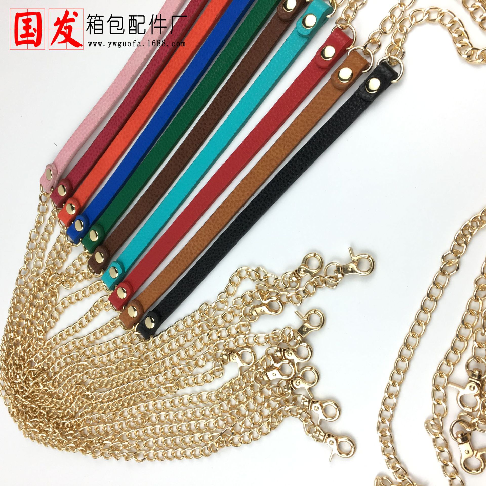 120CM cadena de bolsa PU de alta calidad bolsa de oro cadena de bolsa correa de hombro cadena PU accesorios DIY 0669