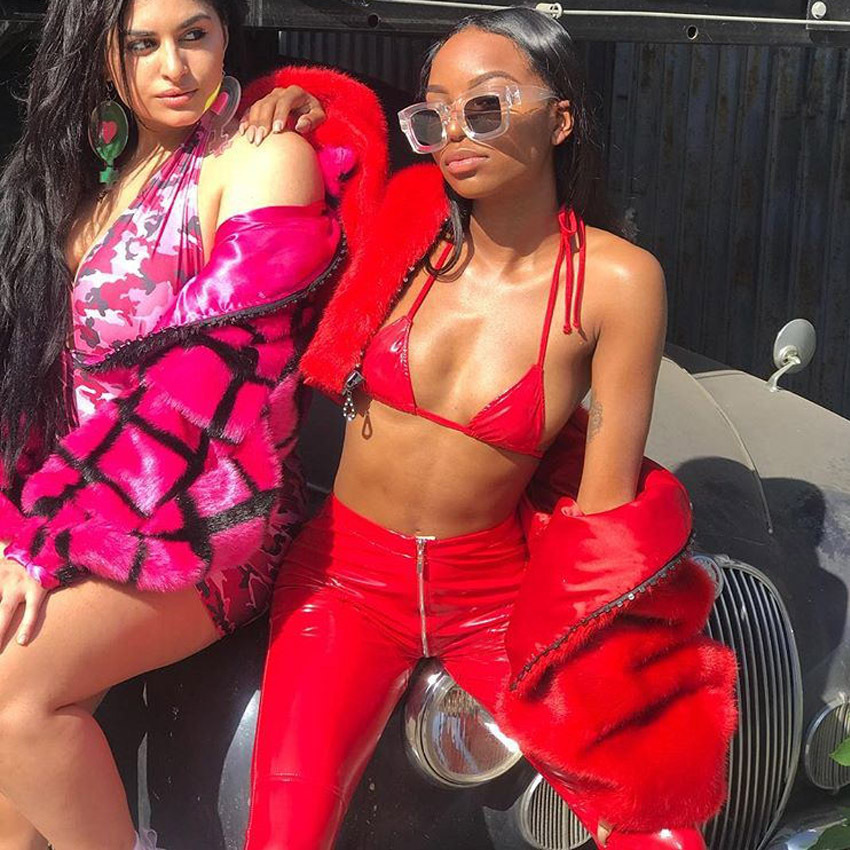 Sexy calle chica charol medias coloridos pantalones de cuero cremallera entrepierna pantalones discoteca etapa trajes europeos y americanos pole dance