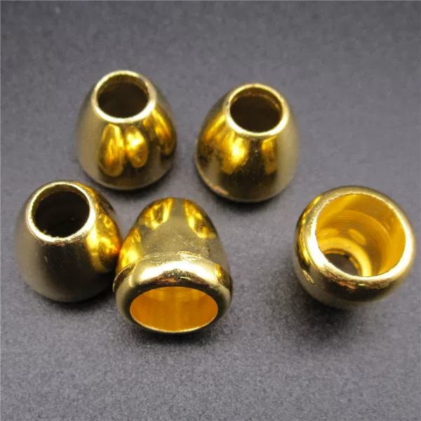 Spot supply ABS plated gold bell hole 6mm horn wear rope buckle imitation metal non-cap non-slip buckle