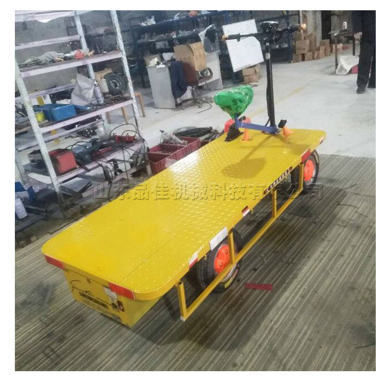 电动平板运输车 铁路建设平板车 四轮电动座驾式平板车 运货方便