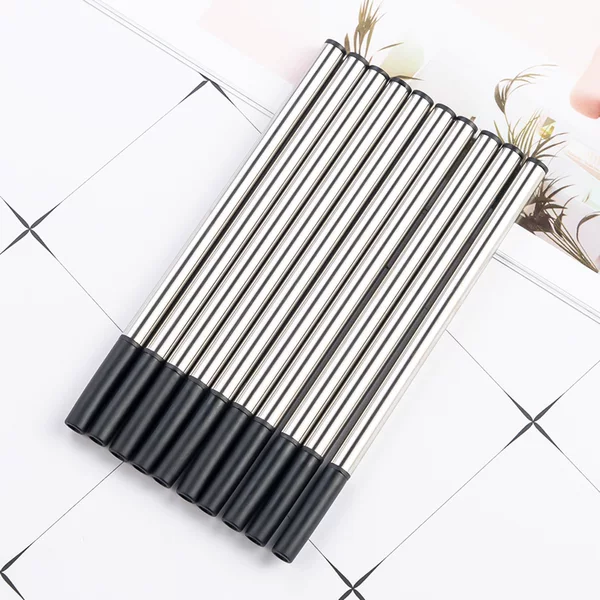 In stock wholesale 0.5mm metal refill writing smooth bead refill signature refill neutral ink refill