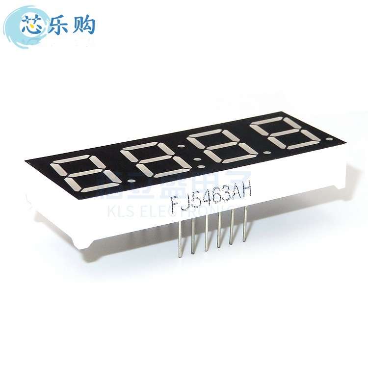 LED数码管 0.56英寸四位共阴红色 4位红光带时钟及下四点 5463AH