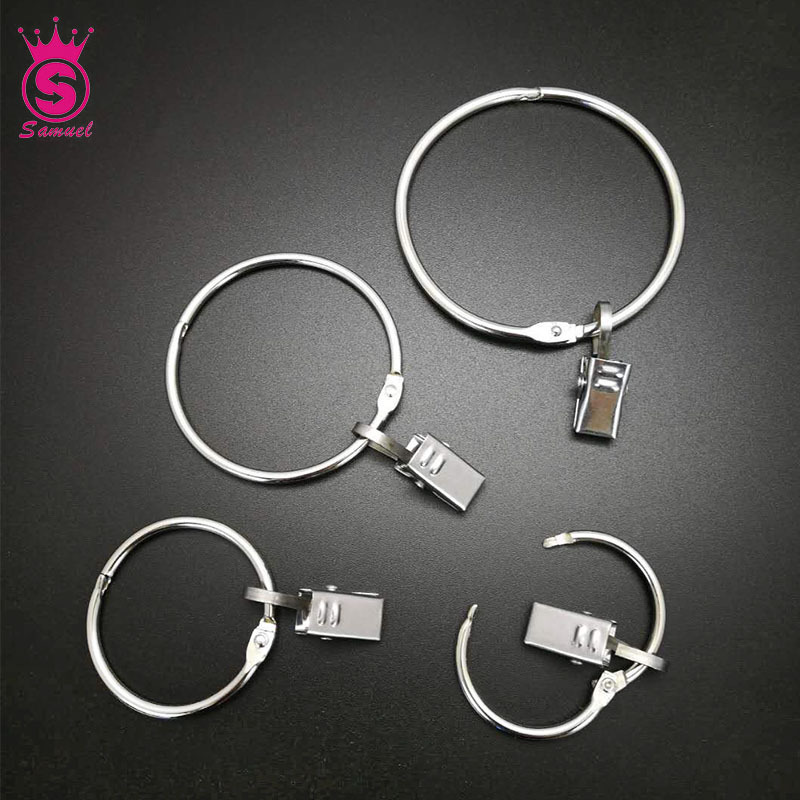 Curtain Ring Curtain Hook Stainless Steel Flat Wire Clip Shower Curtain Hook Openable Closed Curtain Ring