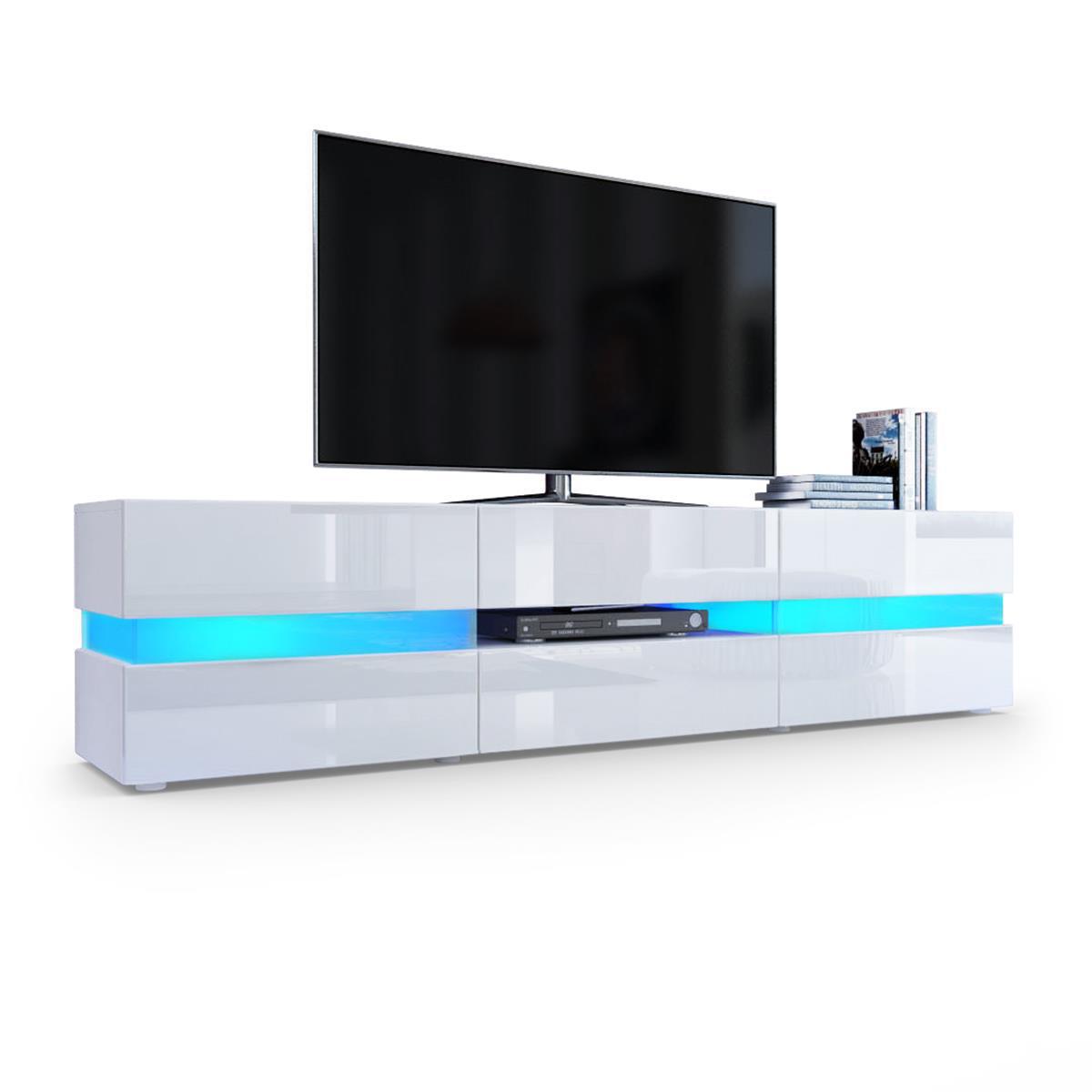 Mueble para TV LED de alto brillo, mueble audiovisual, mueble para TV de aglomerado con LED, suministro directo del fabricante. image 6