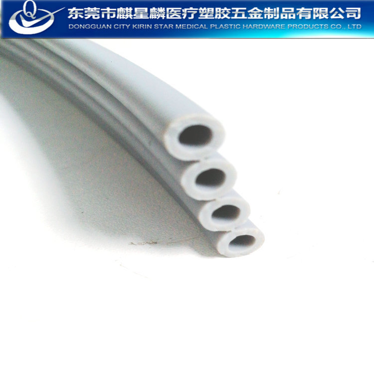 厂家挤出加工3*5MM灰色PU双并管 TPU双联三联多腔胶管