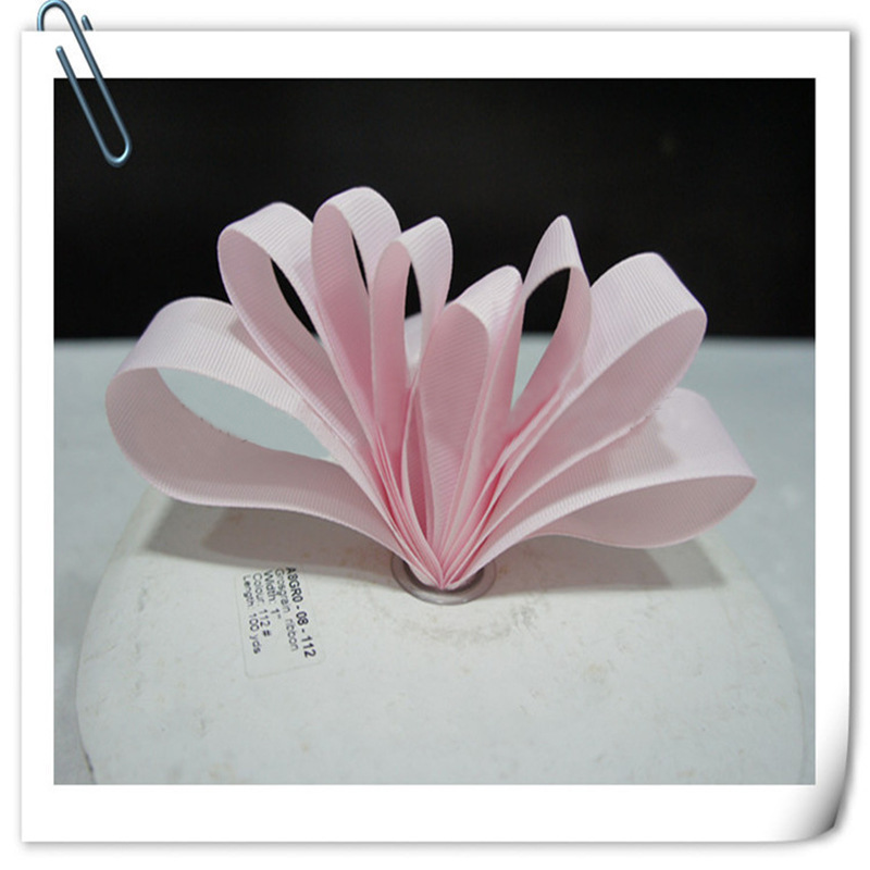 1.5寸(3.8CM)粉红色罗纹带 加宽粉红色横纹带 DIY发饰蛋糕包装带