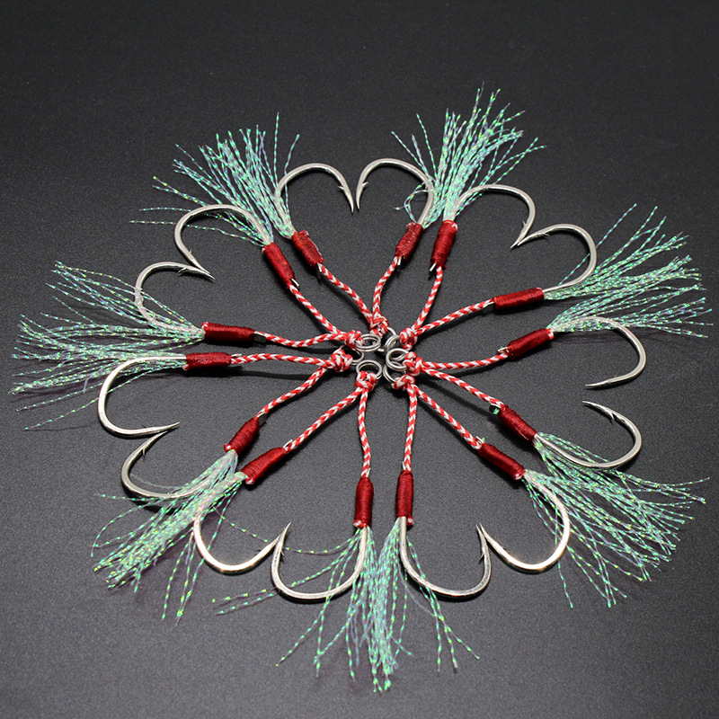 Luya pesca en el mar plomo pescado Placa de hierro sacudida lenta Placa de hierro gancho alargado lazo pelo sangre ranura Placa de hierro doble gancho Aojin gancho anticorrosión