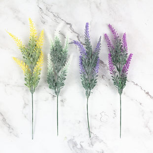 Manufacturers supply single -raised hair simulation Lavender Rural style decoration to decorate flower gardening wedding decoration