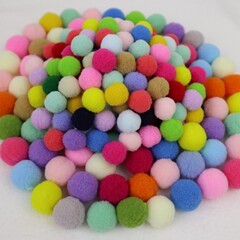 Supply 3cm Colorful Elastic Plush Balls DIY Polyester Fuzzy Balls Toy Accessories Shoes Hats Mixed Color Balls