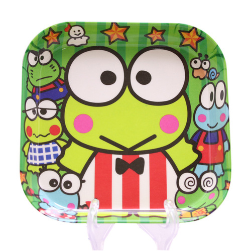 Home Cartoon Melamine TSUM Tableware Snack Plate Cute Creative Fruit Plate Melamine Dinner Plate Square Bone Plate