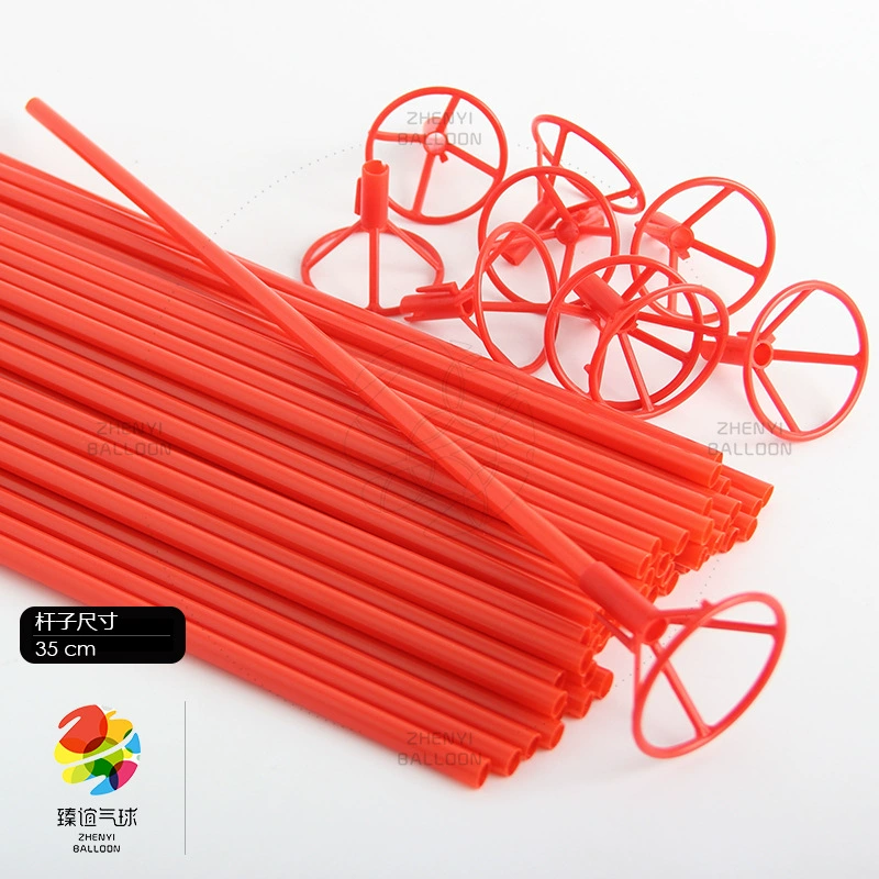 Фабрика большой толстый красный алюминиевый воздушный шар полюс пластиковый Полюс чашка 35 см воздушный шар полюс держатель оптом